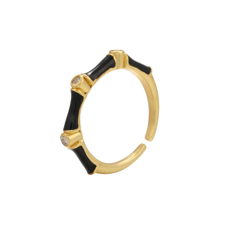 ClaudiaG Rings Black Angie Stackable Ring