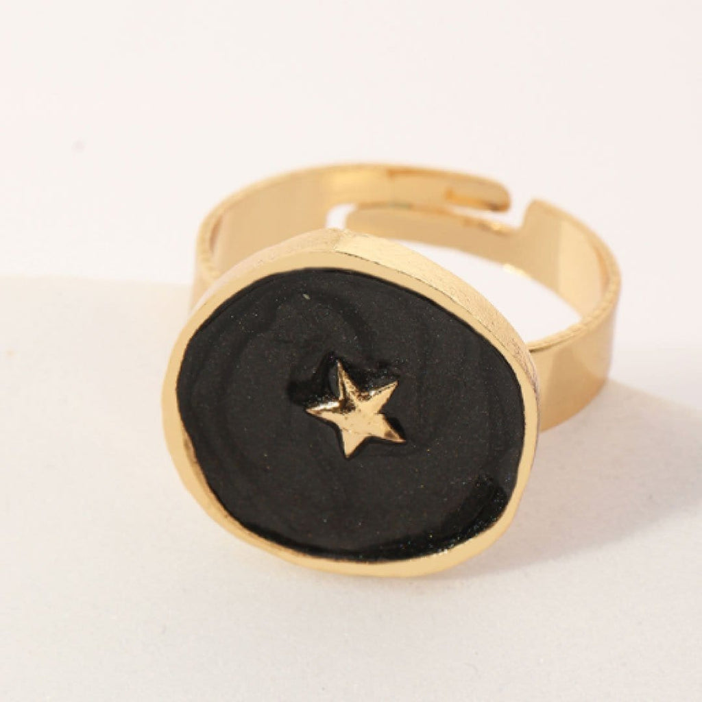 ClaudiaG Rings Black Astral Ring Black