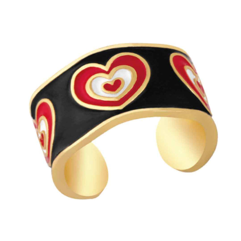 ClaudiaG Rings Black Pop Hearts Ring