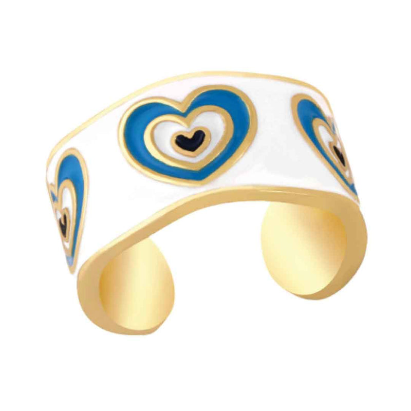 ClaudiaG Rings Light White Pop Hearts Ring