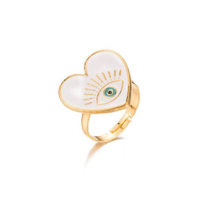 ClaudiaG Rings White Heart Ring