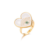 ClaudiaG Rings White Heart Ring