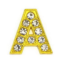 ClaudiaG Slider Collection A Pavé Letters -Gold Charms