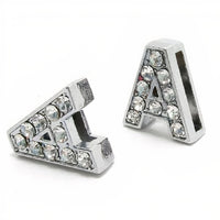 ClaudiaG Slider Collection A Pavé Letters -Silver Charms