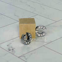 ClaudiaG Slider Collection C Pavé Letters -Silver Charms