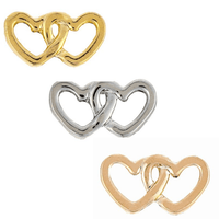 ClaudiaG Slider Collection Double Hearts Charm
