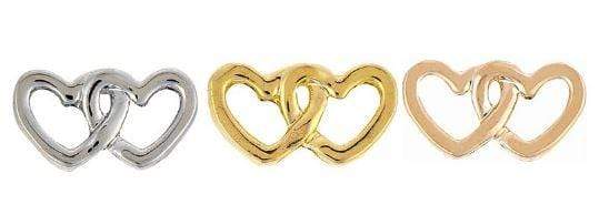 ClaudiaG Slider Collection Double Hearts Charm