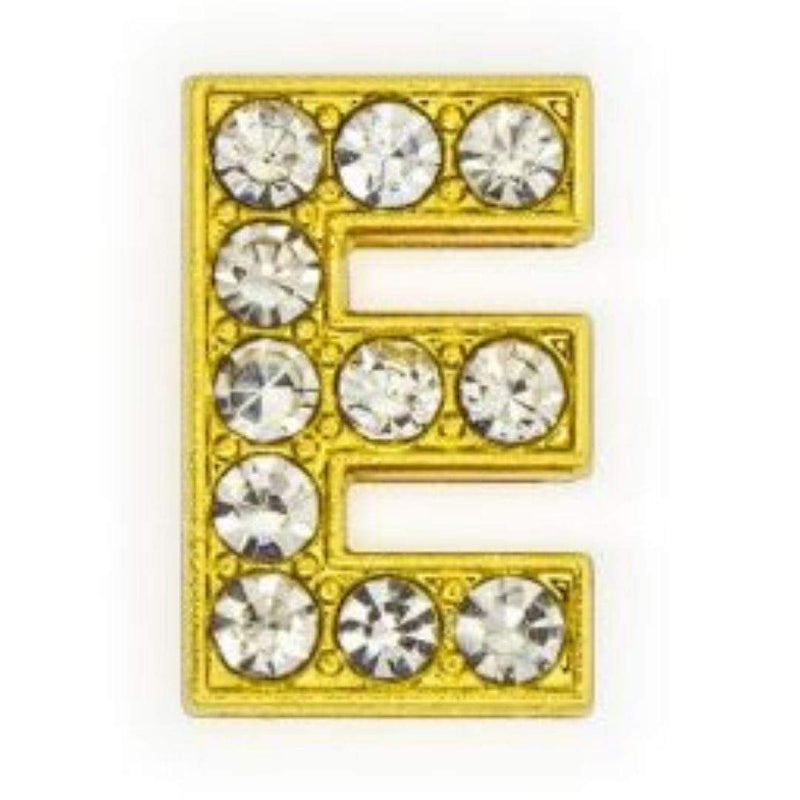 ClaudiaG Slider Collection E Pavé Letters -Gold Charms