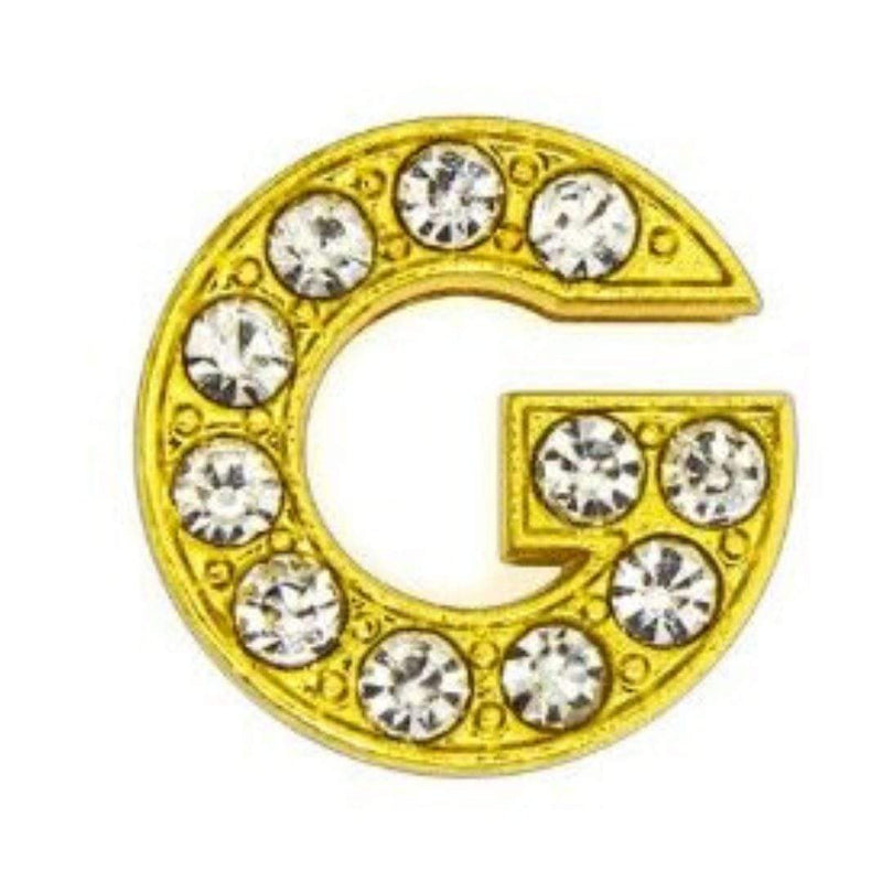 ClaudiaG Slider Collection G Pavé Letters -Gold Charms