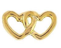 ClaudiaG Slider Collection Gold Double Hearts Charm