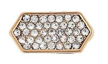 ClaudiaG Slider Collection Gold Pavé Hexagon Charm