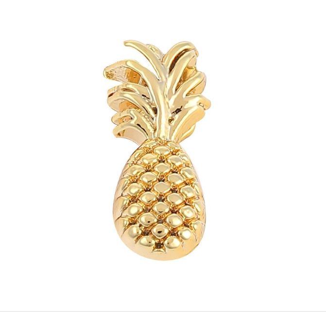 ClaudiaG Slider Collection Gold Pineapple Charm