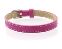 ClaudiaG Slider Collection Hot Pink Genuine Leather Slider Bracelet