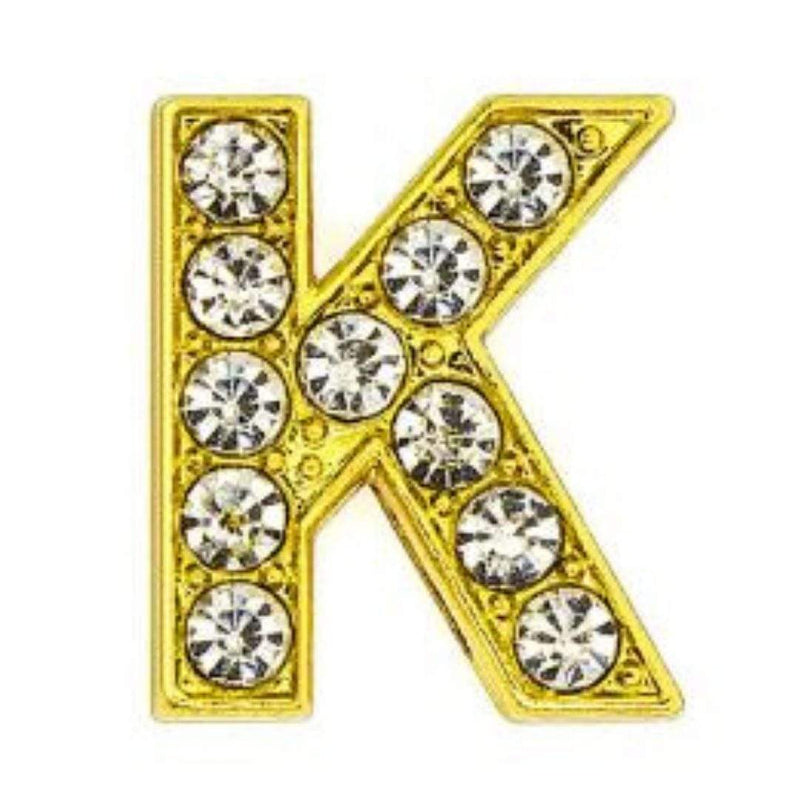 ClaudiaG Slider Collection K Pavé Letters -Gold Charms