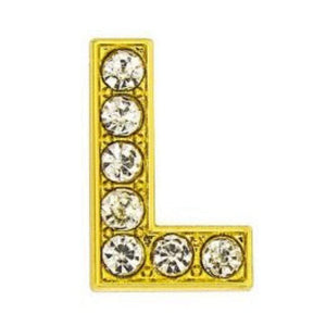 ClaudiaG Slider Collection L Pavé Letters -Gold Charms