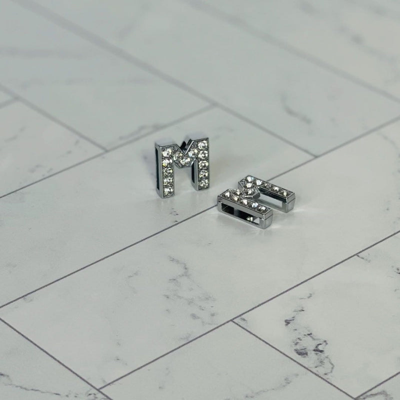 ClaudiaG Pavé Letters -Silver Charms