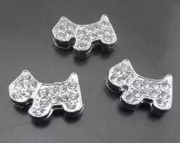 ClaudiaG Slider Collection Pavé Dog -Silver Charm