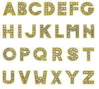 ClaudiaG Slider Collection Pavé Letters -Gold Charms