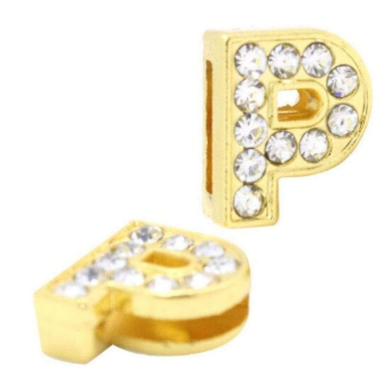 ClaudiaG Slider Collection Pavé Letters -Gold Charms