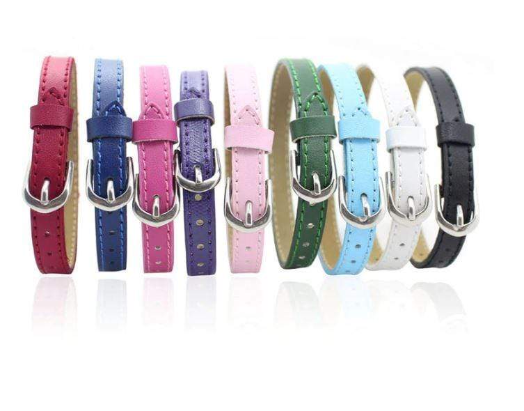 ClaudiaG Slider Collection Pink Genuine Leather Slider Bracelet