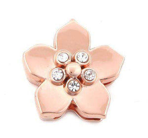 ClaudiaG Slider Collection Rose Gold 5 Stone Flower Charm