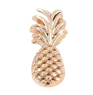 ClaudiaG Slider Collection Rose Gold Pineapple Charm