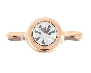 ClaudiaG Slider Collection Rose Gold Solitaire Charm