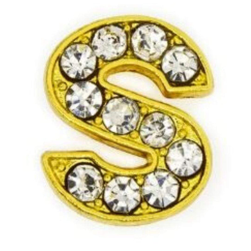 ClaudiaG Slider Collection S Pavé Letters -Gold Charms