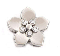 ClaudiaG Slider Collection Silver 5 Stone Flower Charm