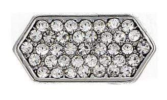 ClaudiaG Slider Collection Silver Pavé Hexagon Charm