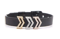 ClaudiaG Slider Collection Stainless Steel Slider Bracelet -Black