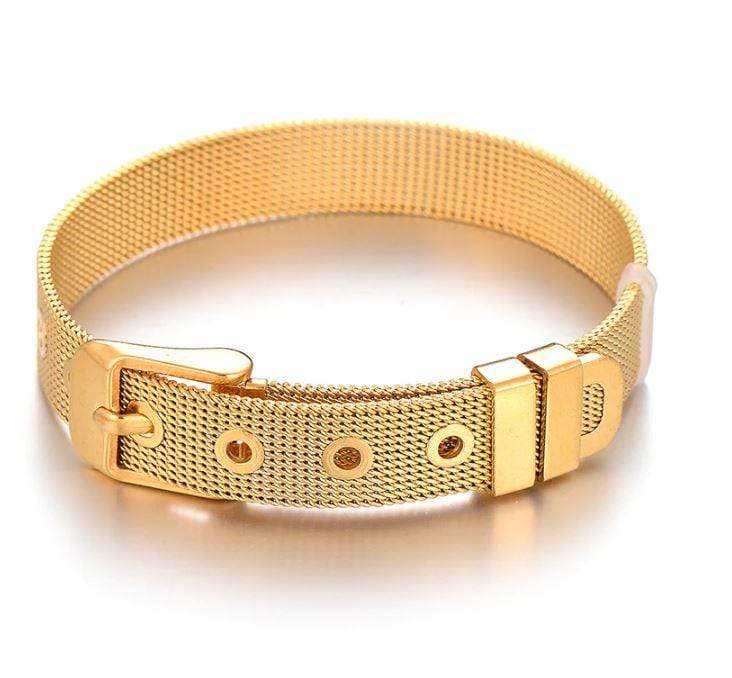 ClaudiaG Slider Collection Stainless Steel Slider Bracelet -Gold