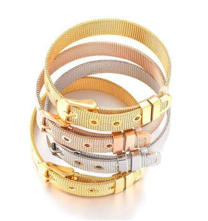 ClaudiaG Slider Collection Stainless Steel Slider Bracelet -Gold