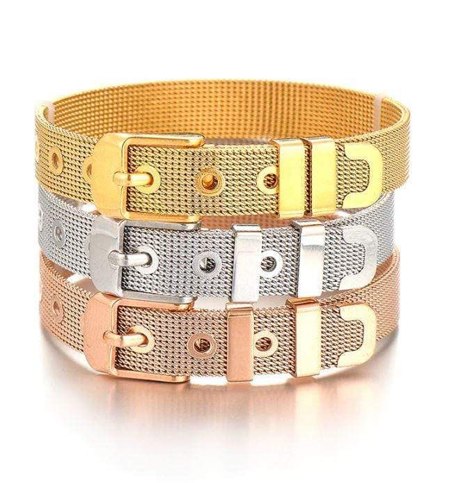 ClaudiaG Slider Collection Stainless Steel Slider Bracelet -Gold