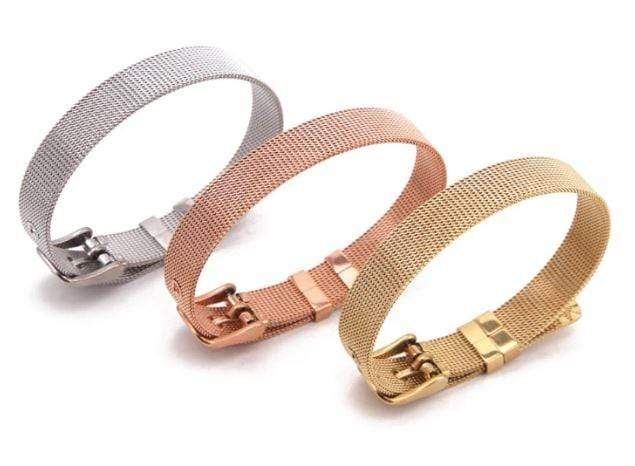 ClaudiaG Slider Collection Stainless Steel Slider Bracelet -Rose Gold