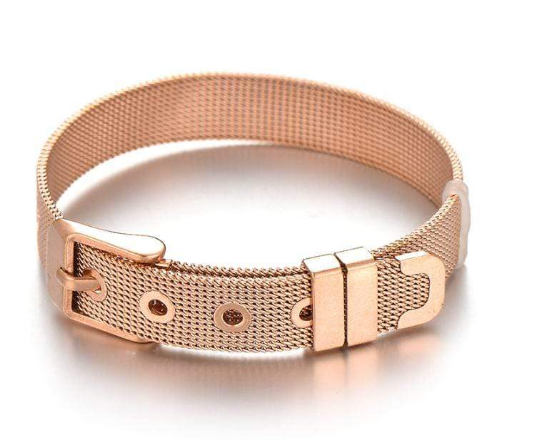 ClaudiaG Slider Collection Stainless Steel Slider Bracelet -Rose Gold