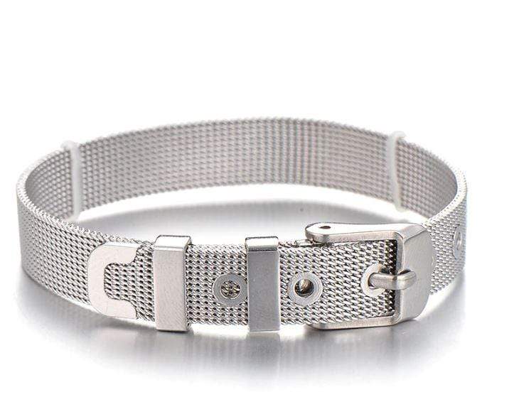 ClaudiaG Slider Collection Stainless Steel Slider Bracelet -Silver