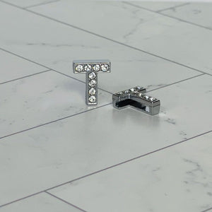 ClaudiaG Pavé Letters -Silver Charms