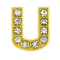 ClaudiaG Slider Collection U Pavé Letters -Gold Charms