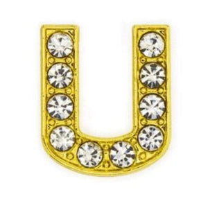 ClaudiaG Slider Collection U Pavé Letters -Gold Charms