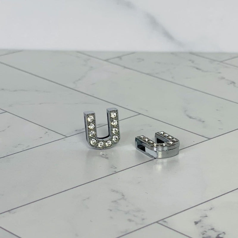 ClaudiaG Pavé Letters -Silver Charms