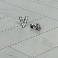 ClaudiaG Pavé Letters -Silver Charms