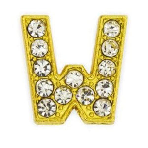 ClaudiaG Slider Collection W Pavé Letters -Gold Charms