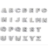 ClaudiaG Slider Collection X Pavé Letters -Silver Charms