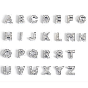 ClaudiaG Slider Collection X Pavé Letters -Silver Charms