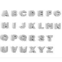 ClaudiaG Pavé Letters -Silver Charms