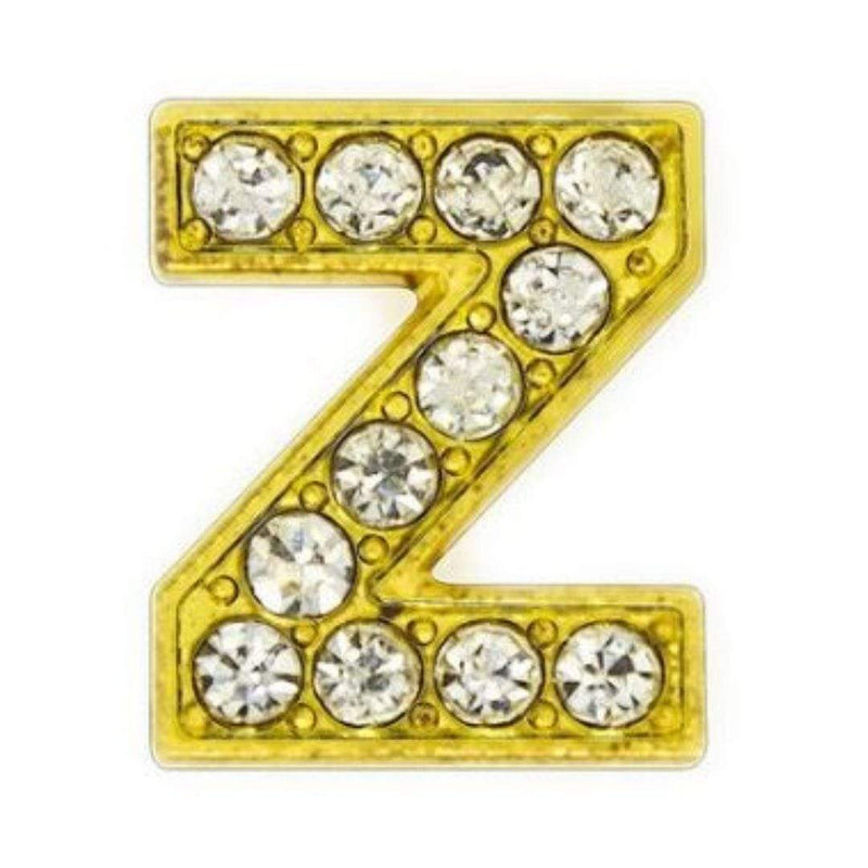 ClaudiaG Slider Collection Z Pavé Letters -Gold Charms