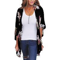 ClaudiaG Top Black / S Flower Kimono