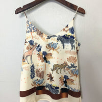 ClaudiaG Top Cream / XS Safari Satin Top