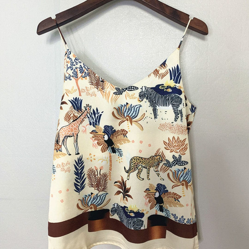 ClaudiaG Top Cream / XS Safari Satin Top